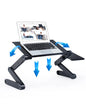 Adjustable Laptop Stand, RAINBEAN Laptop Desk with 2 CPU Cooling USB Fans for Bed Aluminum Lap Workstation Desk with Mouse Pad, Foldable Cook Book Stand Notebook Holder Sofa,Amazon Banned Open Market .Co