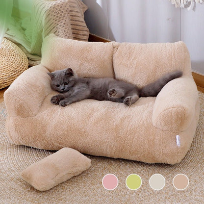 Cozy Plush Pet Sofa Bed for Small to Medium Dogs and Cats, Luxury Winter Warm Cat Nest - Pet Supplies - Open Market .Co - 