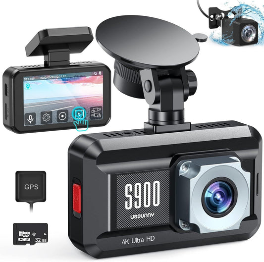 Dash Cam Front 4K And Rear 1080P Ussunny Dual Dash Camera - Open Market .Co - 