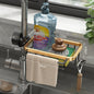 Kitchen Space Aluminum Sink Drain Rack Sponge Storage Faucet Holder Soap Drainer Shelf Basket Organizer Bathroom Accessories - Open Market .Co - 