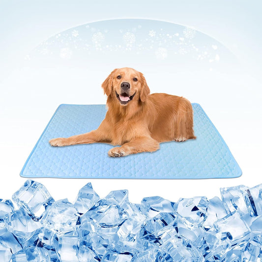 Pet Cooling Mats for Dogs, Breathable Ice Silk Cooling Pet Dog, Portable Cooling Mat for Dogs, Washable Pet Cooling Blanket for Indoor & Outdoor - 28 X 22In - Open Market .Co - 